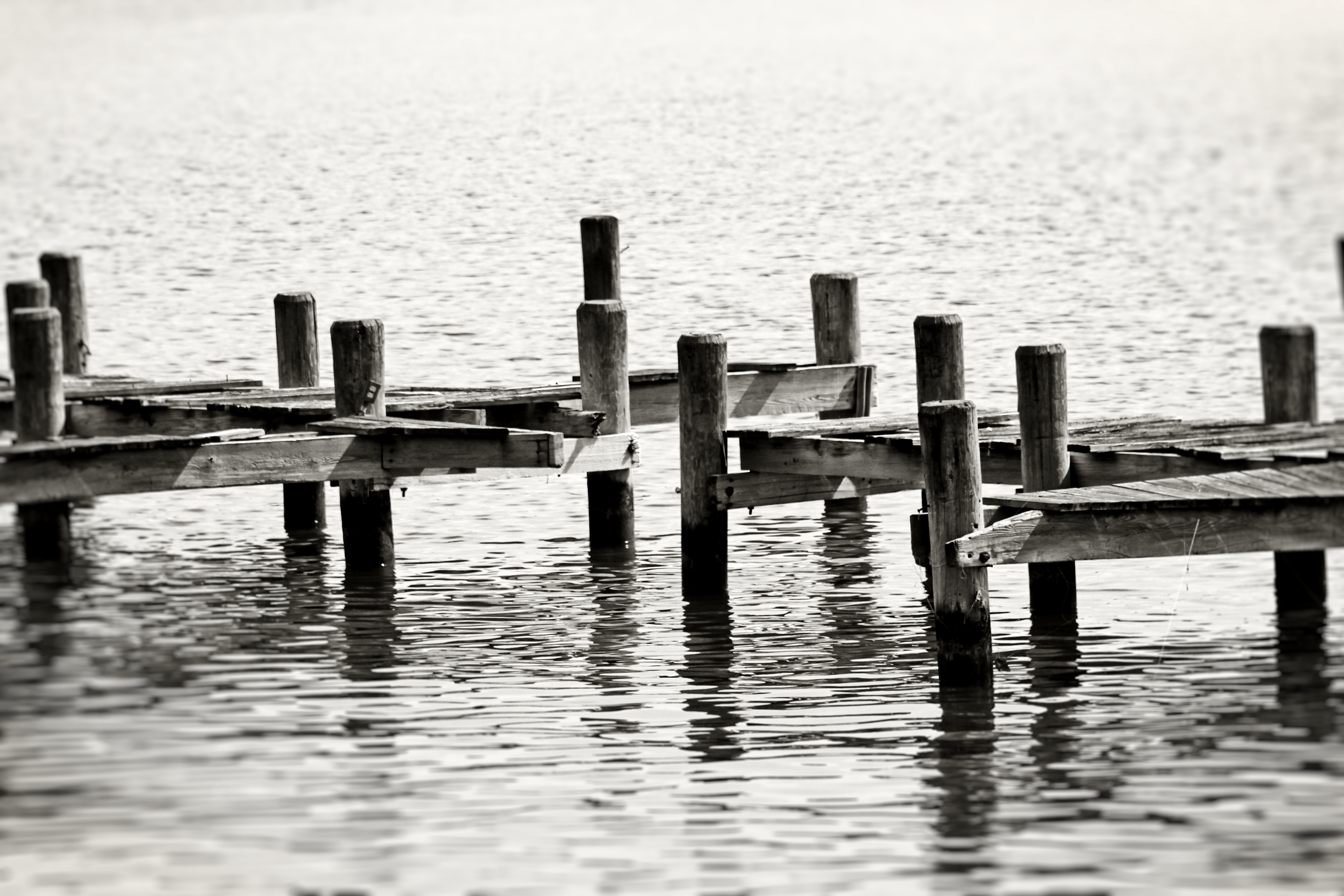 Storm torn pier Annopolis Maryland